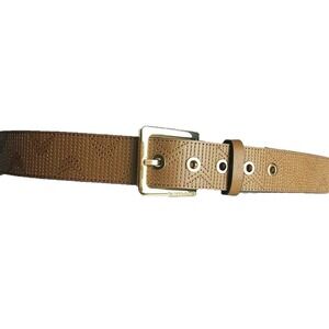 Michael Michael Kors Womens Quilted Stitch Buckle Belt Acorn M